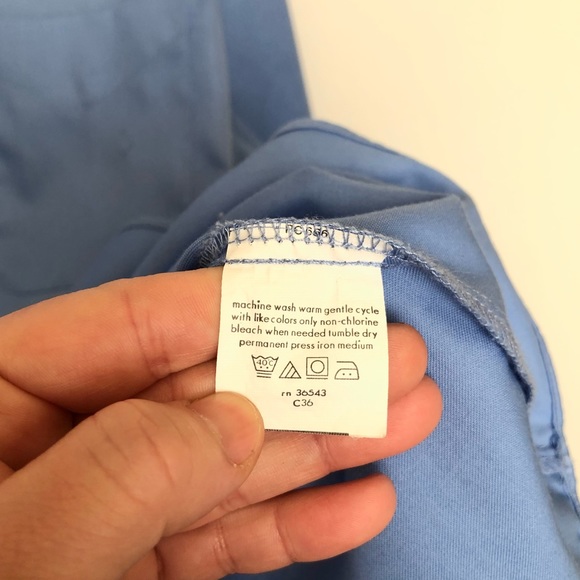 Geoffrey Beene Dress Shirt Fitted Blue Size 34/35 - Picture 3 of 5